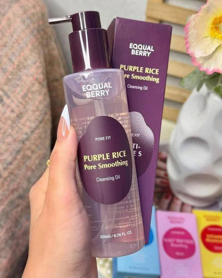 EQQUALBERRY, Purple Rice Pore Smoothing, Cleansing Oil